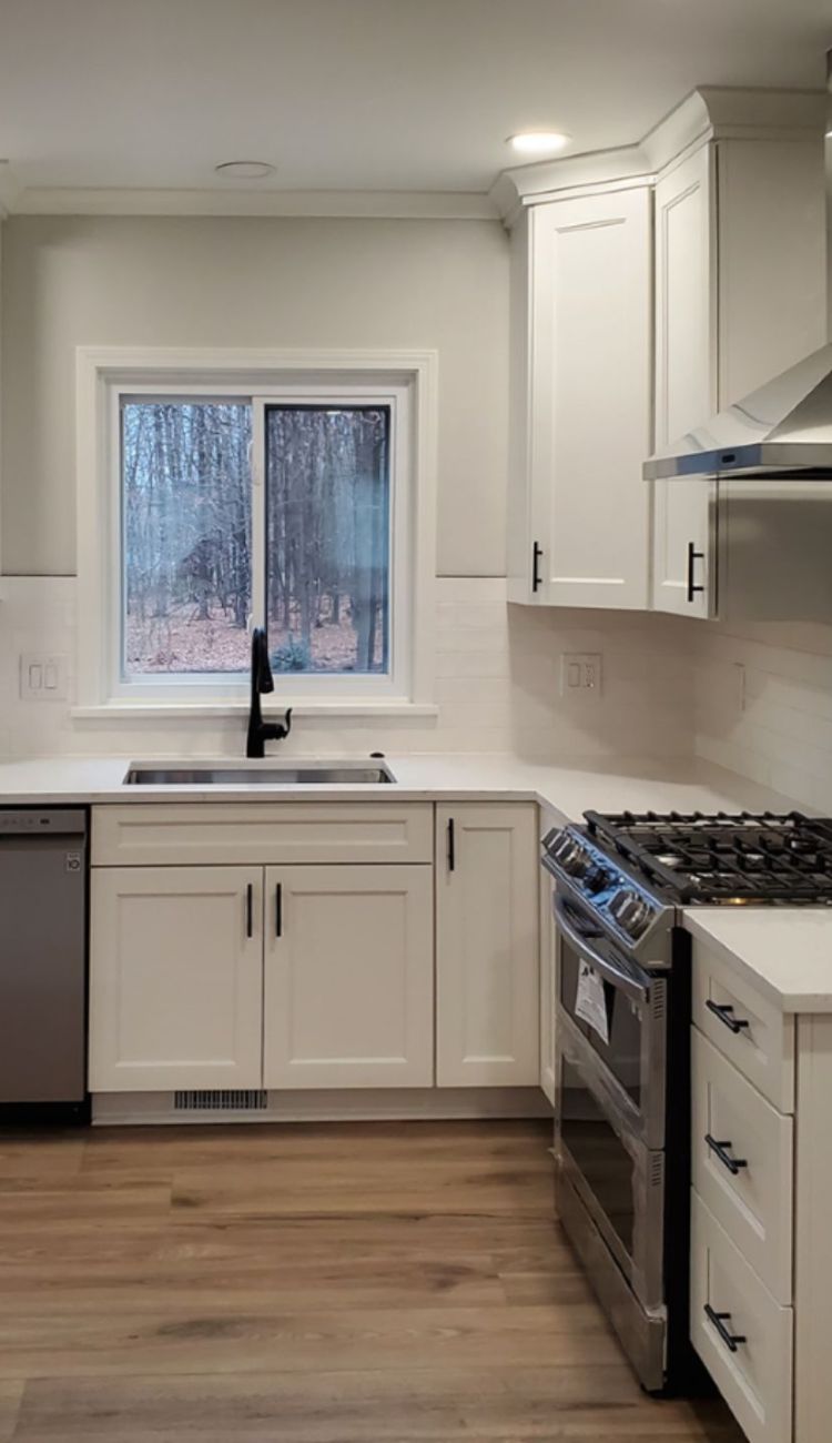 Installed tile flooring in home