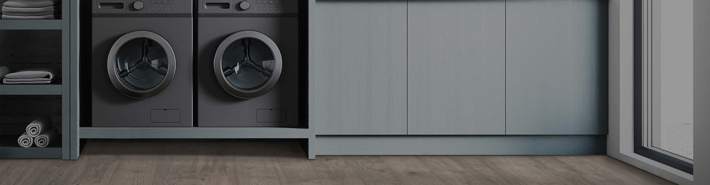 Laminate flooring in luandry room