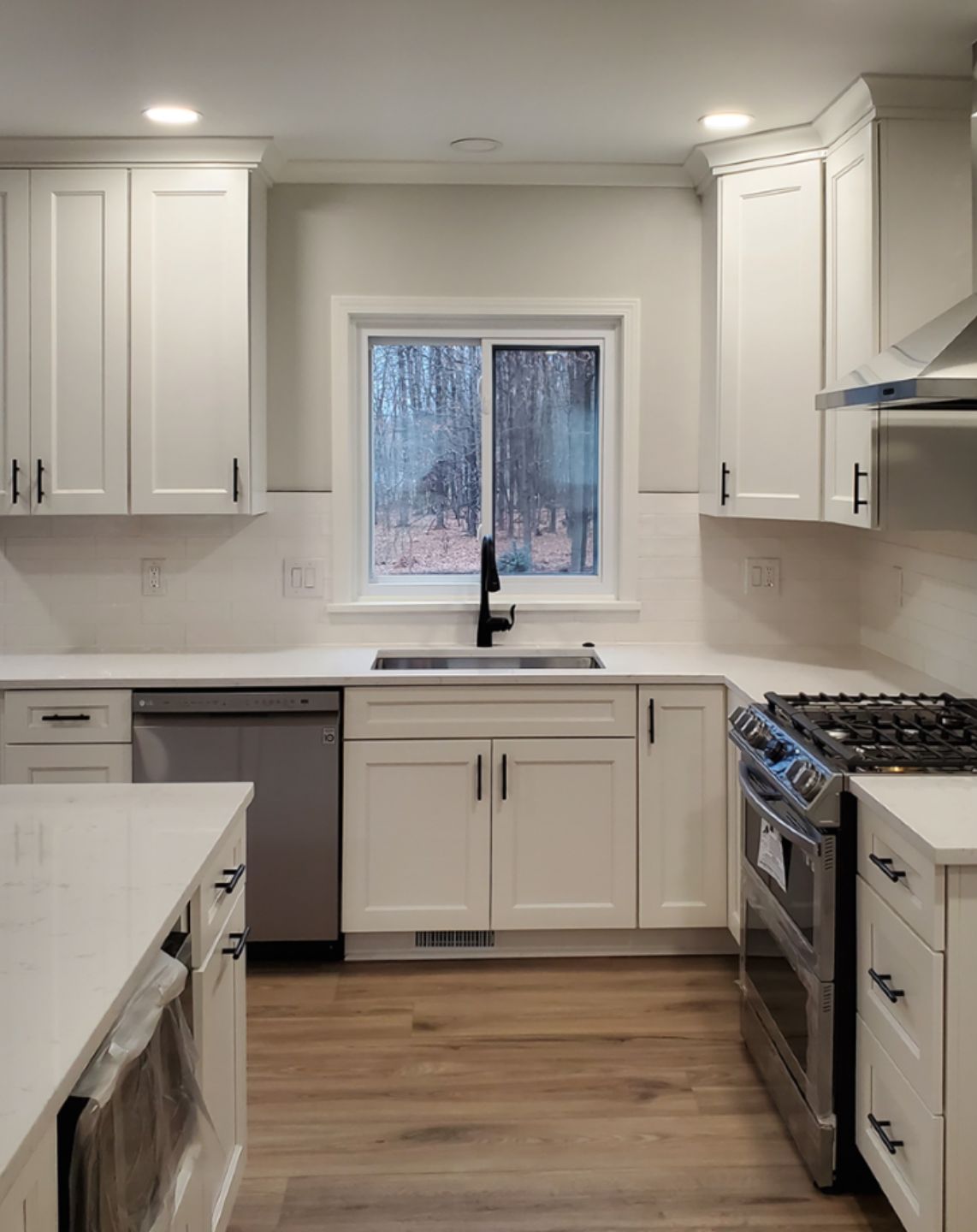 installed hardwood flooring in home