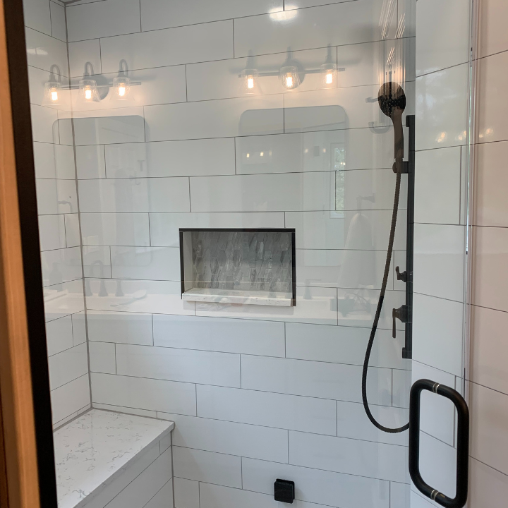 shower surround tile installation